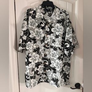 Anchor Blue, Mens Hawaiian Shirt, Size XL